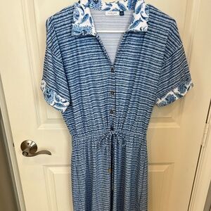 Printed Cabana Life Shirt Dress